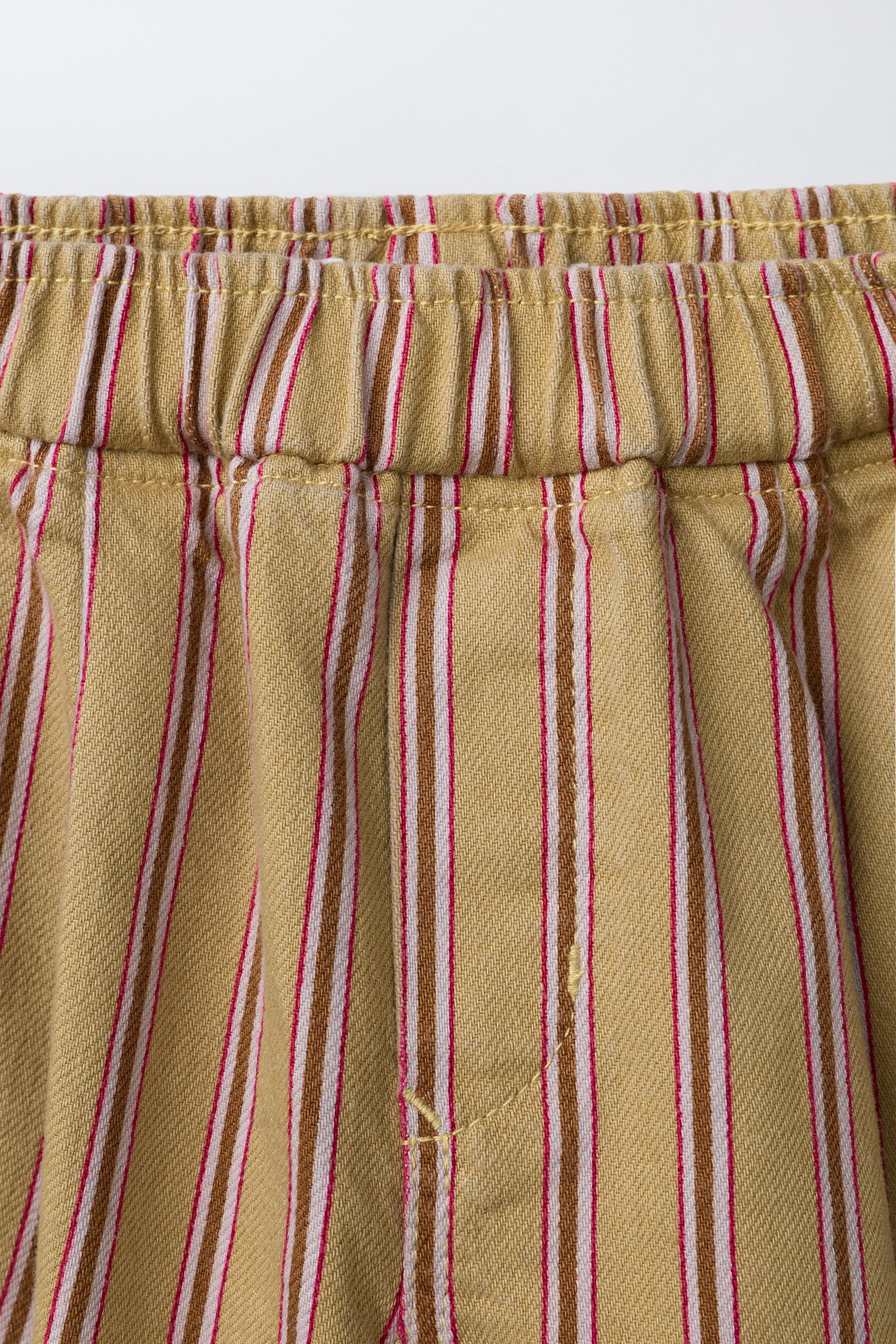 PANTALON BAGGY À RAYURES